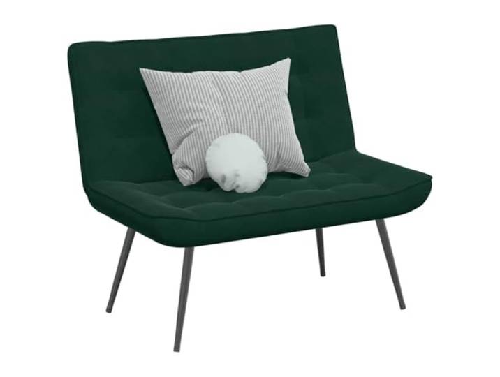 TEKGHUT Sitzbank Dunkelgrün 110x74x84 cm Samt mit Rückenlehne Samtbezug, Metall und Sperrholz, weiche Polsterung, Rückenlehne, Montageanleitung inklusive