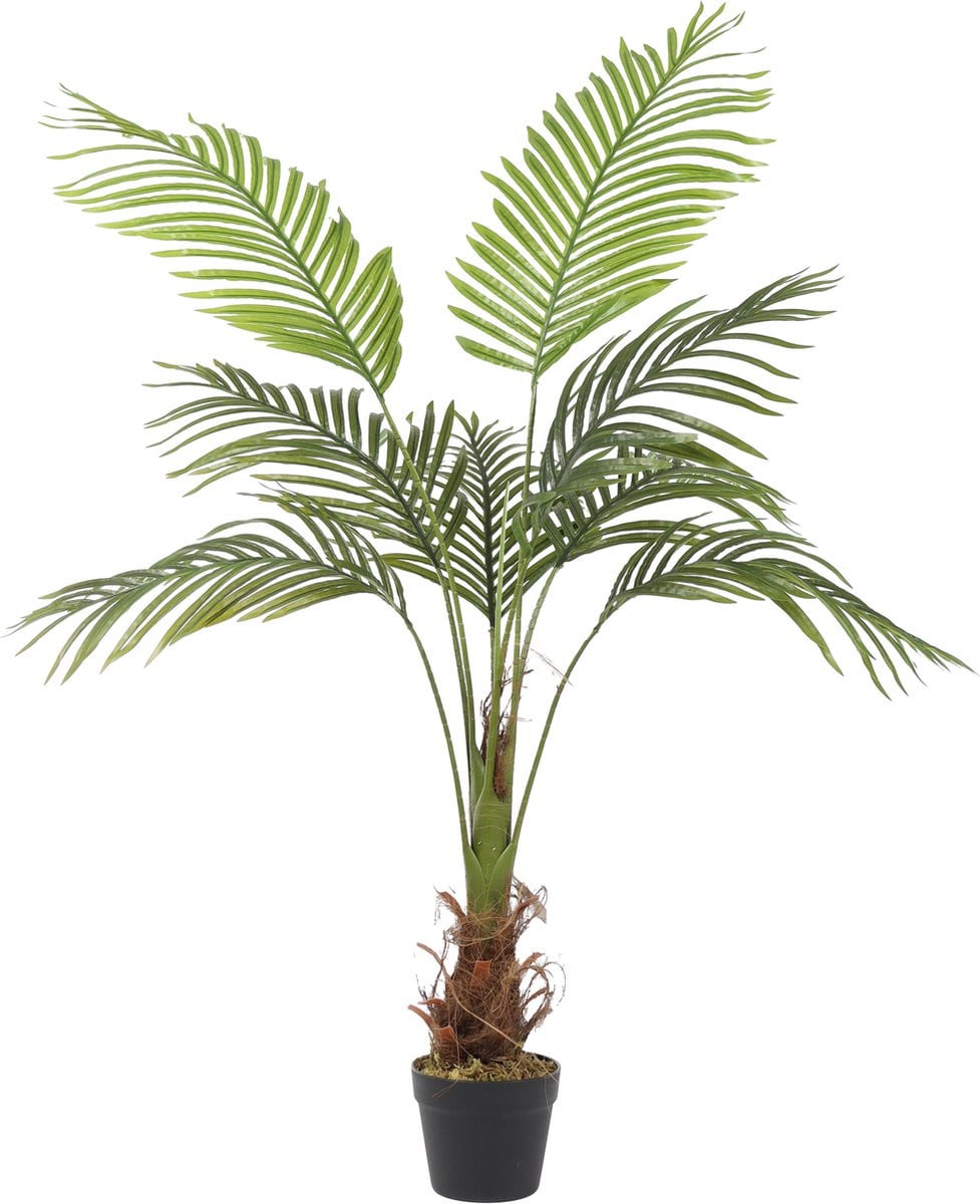 Kunst Arecapalm 140cm - Groene Kunst Kokospalm in pot