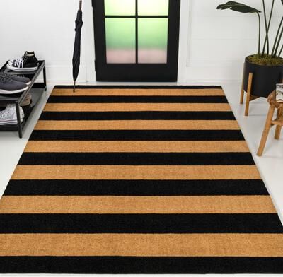 JONATHAN Y Classic Natural Coir Indoor/Outdoor Mat