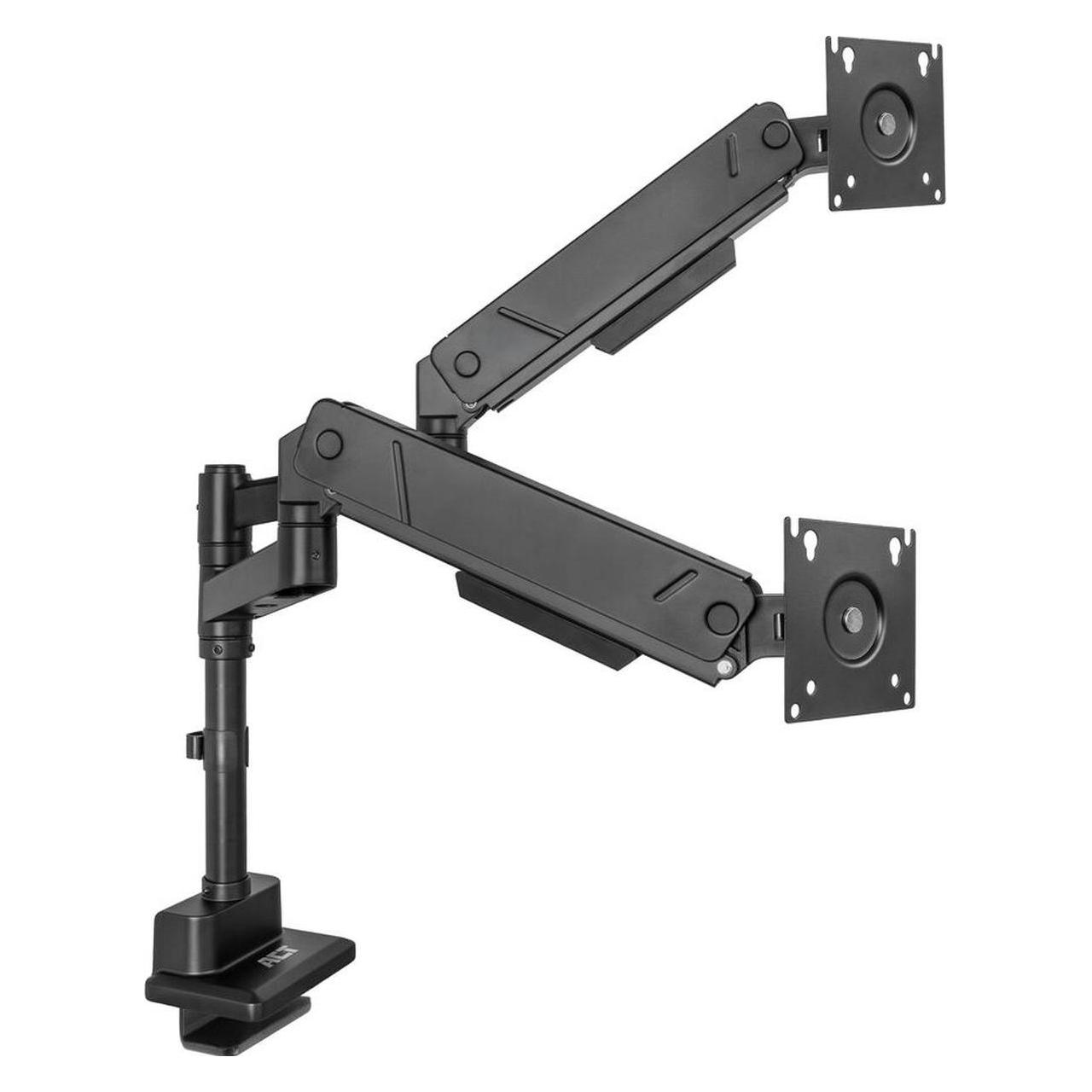 ACT Monitor arm 34" office solid pro, gas spring, pole mounted, 2 monitors (Tisch, 34", 32 kg) (AC8330)