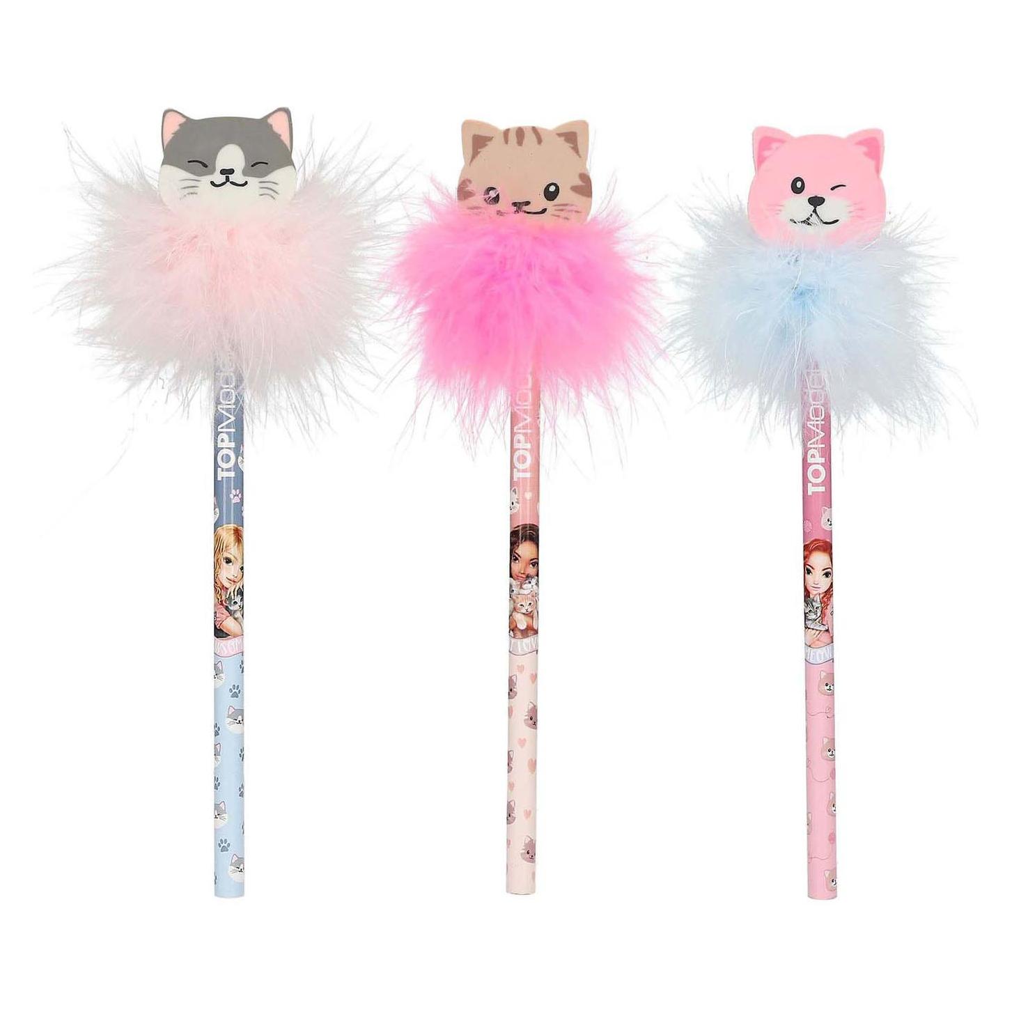 Depesche - TOPModel Bleistift mit Radier-Topper CAT LOVE (1x) (DP13391)