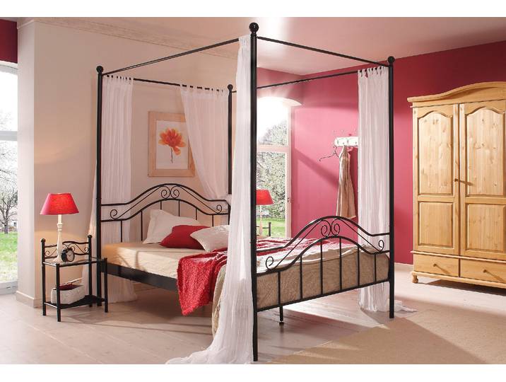 Metallbett HOME AFFAIRE, schwarz, L:210cm, Betten, Metallbett