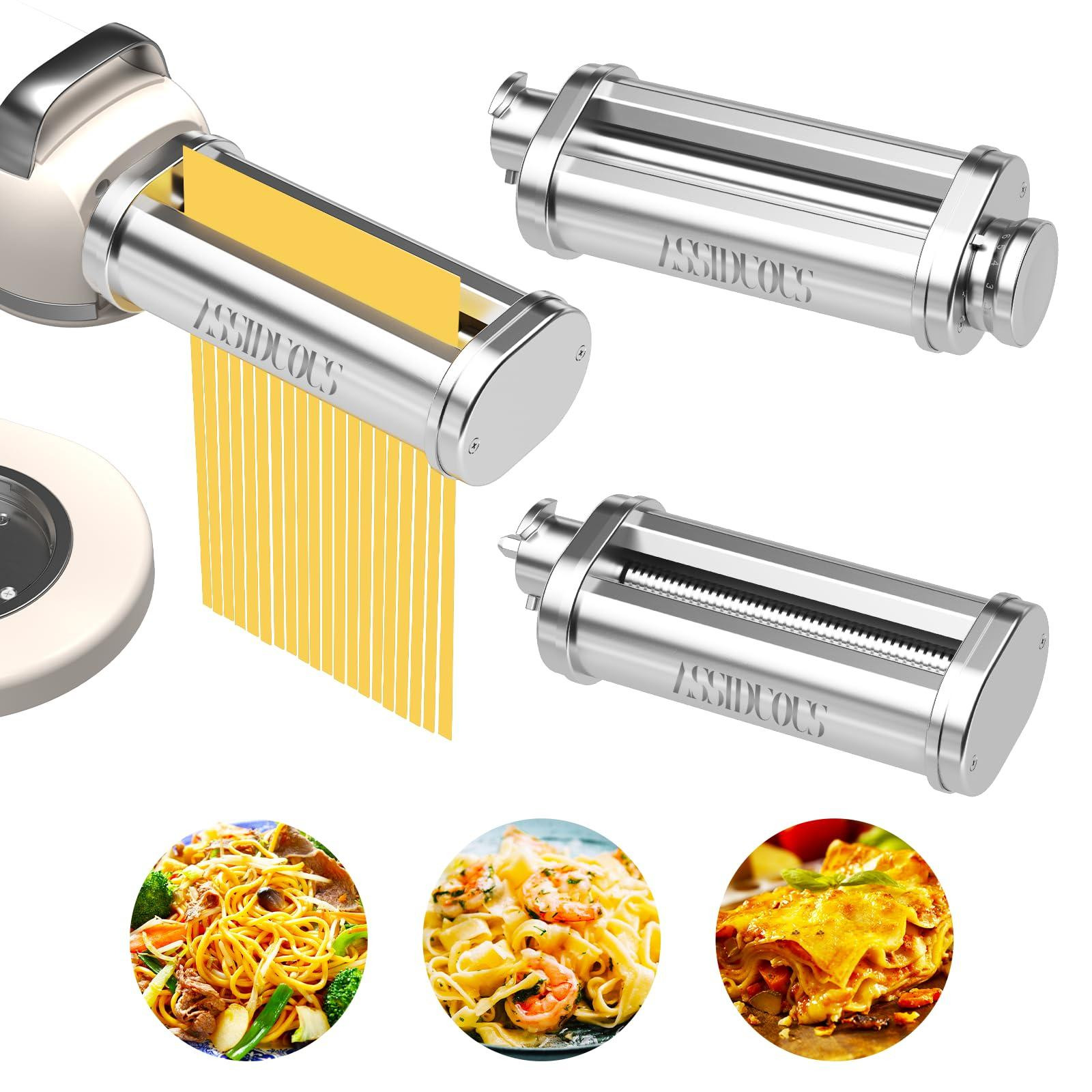 Dripio 3-in-1 pastamachine-accessoire voor Kenwood, roestvrij staal, 8 diktes