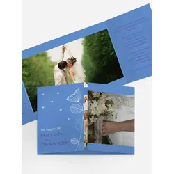 Hochzeitseinladung selbst gestalten mit Spruch und Fotos im Onlinedesigner bei Meine-Kartenmanufaktur.de