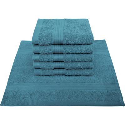 Seiftuch DYCKHOFF "Siena", grün (smaragd), B:30cm L:30cm, Frottier, Waschlappen, mit Bordüre