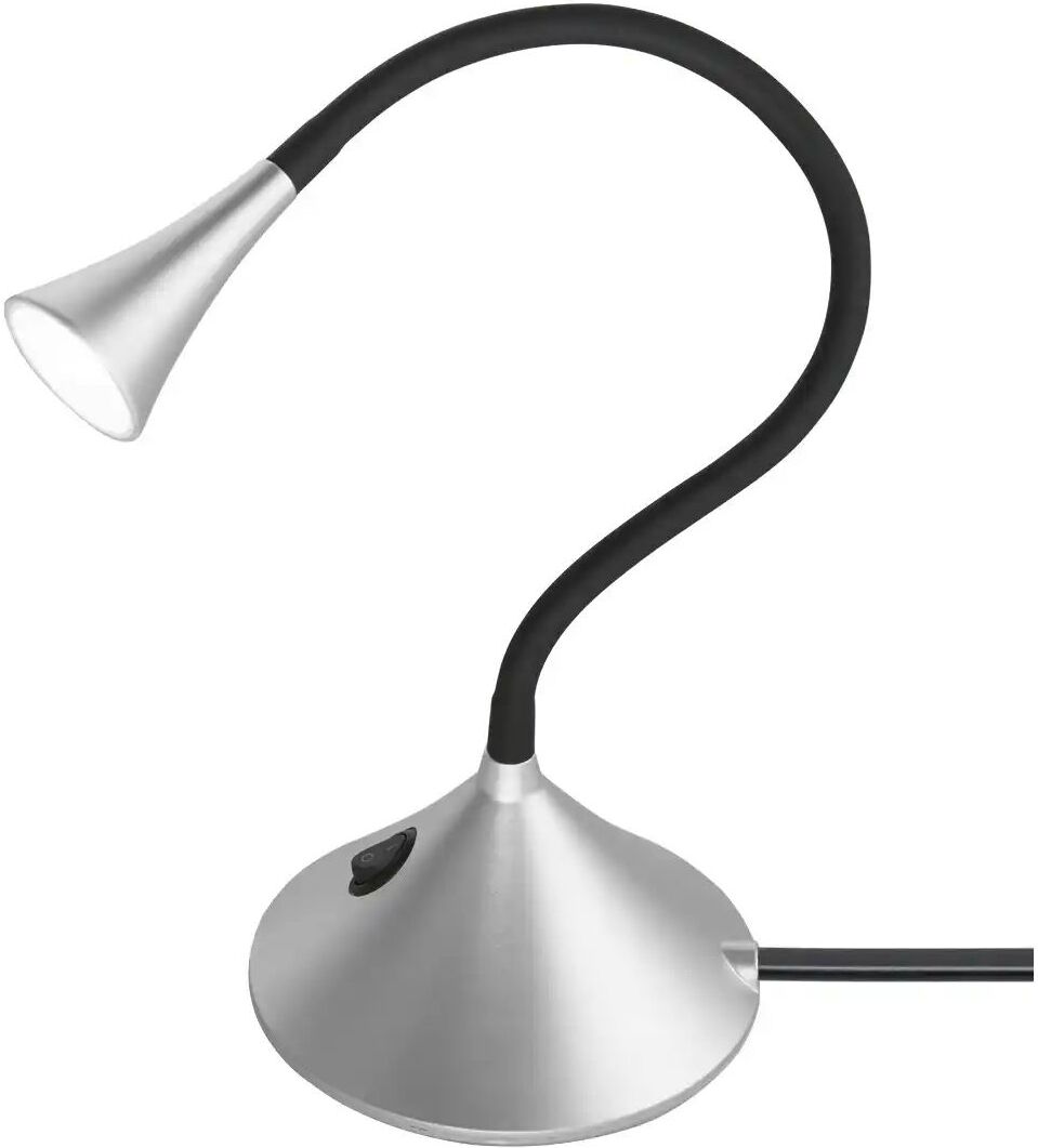 Höffner LED-Schreibtischleuchte  mit Flexarm silberfarben   ¦ silber ¦ Maße (cm): B: