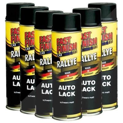 Fast Finish 6x 500ml RALLYE Autolack -schwarz matt [Hersteller-Nr. 292828]