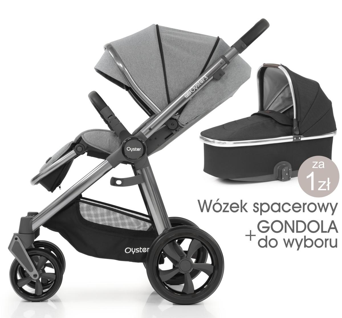 Kinderwagen Oyster 3 - Moon, hellgrau