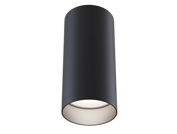 Plafonnier Focus - Type A Ø 6cm Noir/Noir Aluminium GU10