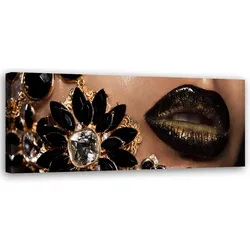 WANDBILD schwarze lippen