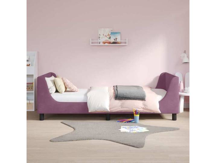 Magnifique Cadre de lit - Tête de lit - SARAZYJ - Meuble de chambre - 1 Personnes - pour enfants avec tête de lit Violet 80 x 200cm