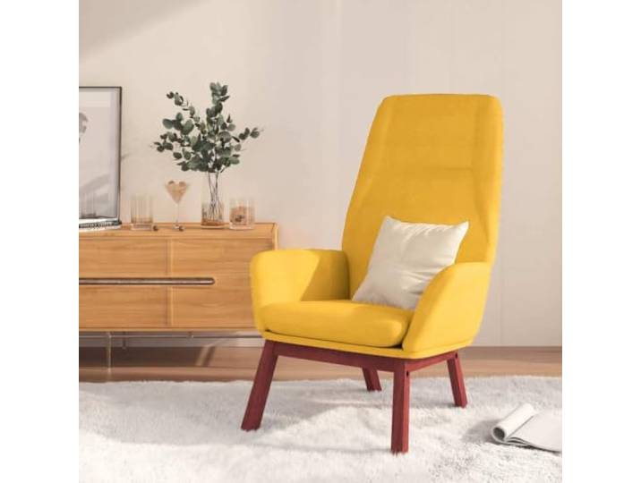 HEFZGDB Relaxsessel Senfgelb Stoff Bequemer Sessel mit Metallrahmen und Kautschukholzbeinen für Wohnzimmer Esszimmer und Restaurant Atmungsaktiver Stoff Sitzmöbel Entspannungssessel