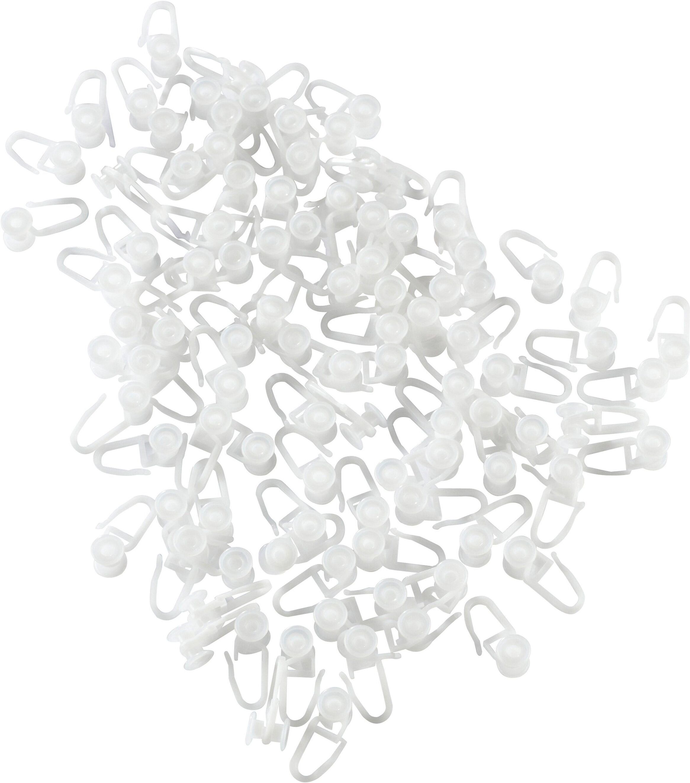 Gardinenröllchen GARESA "Rollring für U-Profil", weiss (weiß), 100 Stk., Kunststoff, Gardinenbefestigungen, Gardinenröllchen, Rollring/Gleiter für U-Profil, Kunststoff, 100 Stück, Gleiteigenschaft weiß 100 Stk.