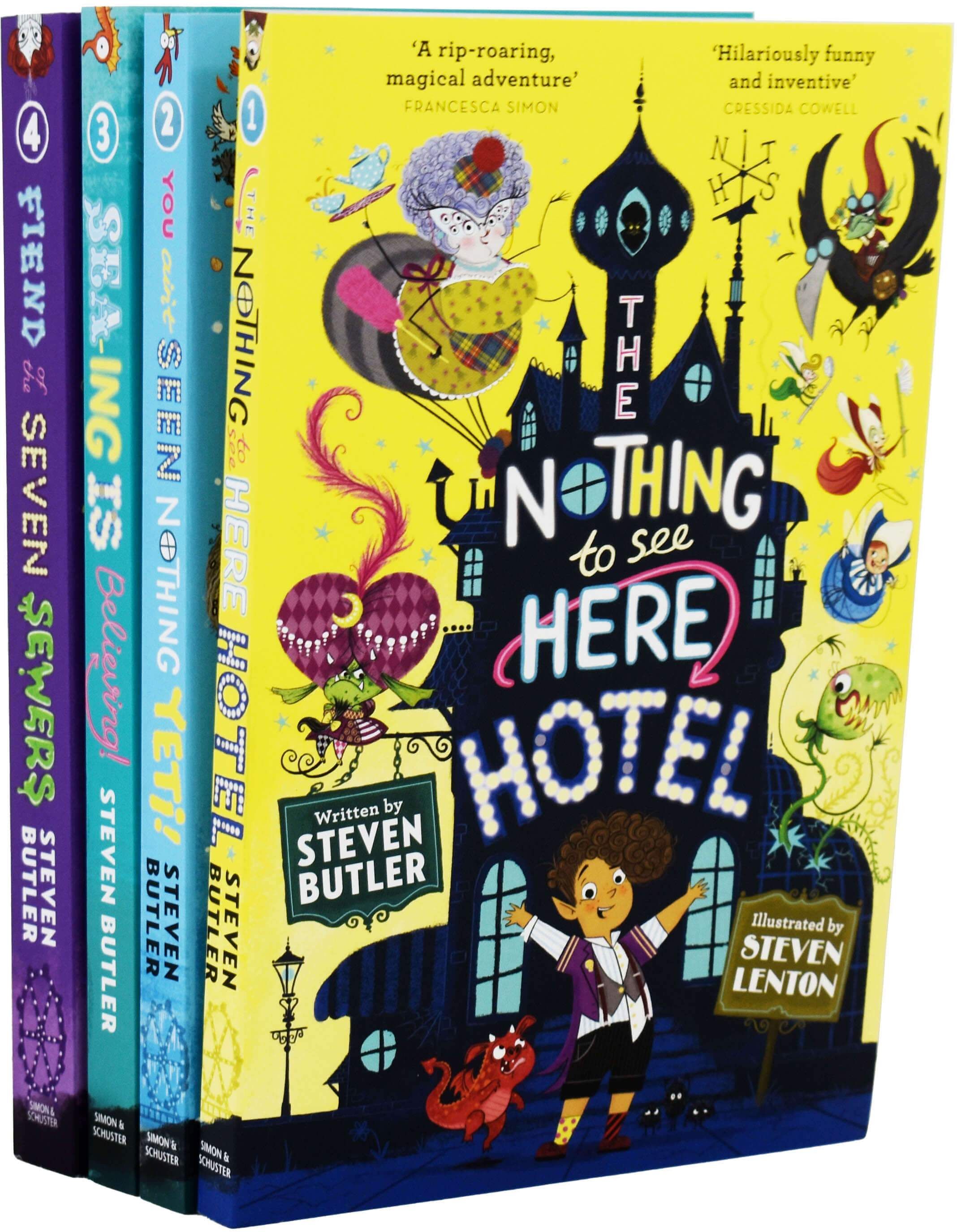 Nothing to See Here Hotel Series by Steven Butler 4 Books Collection Set – Ages 6+ - Paperback Simon & Schuster