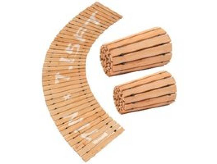 VEVOR Chemin de Jardin en Bois, 218x43 cm, Allée de Jardin Incurvée Déroulante Antidérapante Décorative en Cèdre avec Connexion par Câble Métallique, pour Fêtes, Mariages, Cour, Terrasse, Extérieur