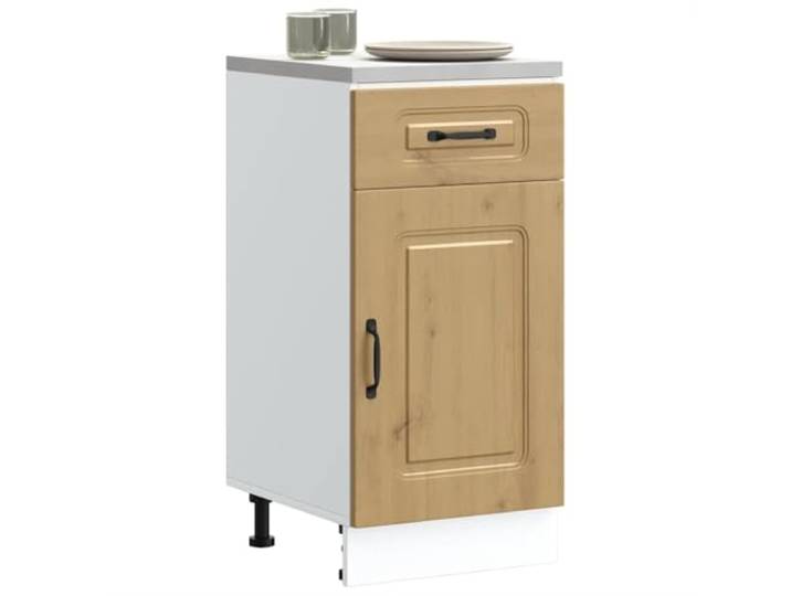 KGTKGTYER Küchenunterschrank Kalmar Artisan-Eiche Holzwerkstoff 40x46x81.5 Platzsparend, Mit verstellbarer Schublade, Höhenverstellbare Füße, Stabil