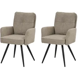 HTI-Living, Stühle, Polsterstuhl Kyra Webstoff Beige