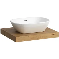LAUFEN LANI Waschtischplatte, ein Ausschnitt mittig, 585x495x65mm, H4046411122671, Farbe: Wildeiche
