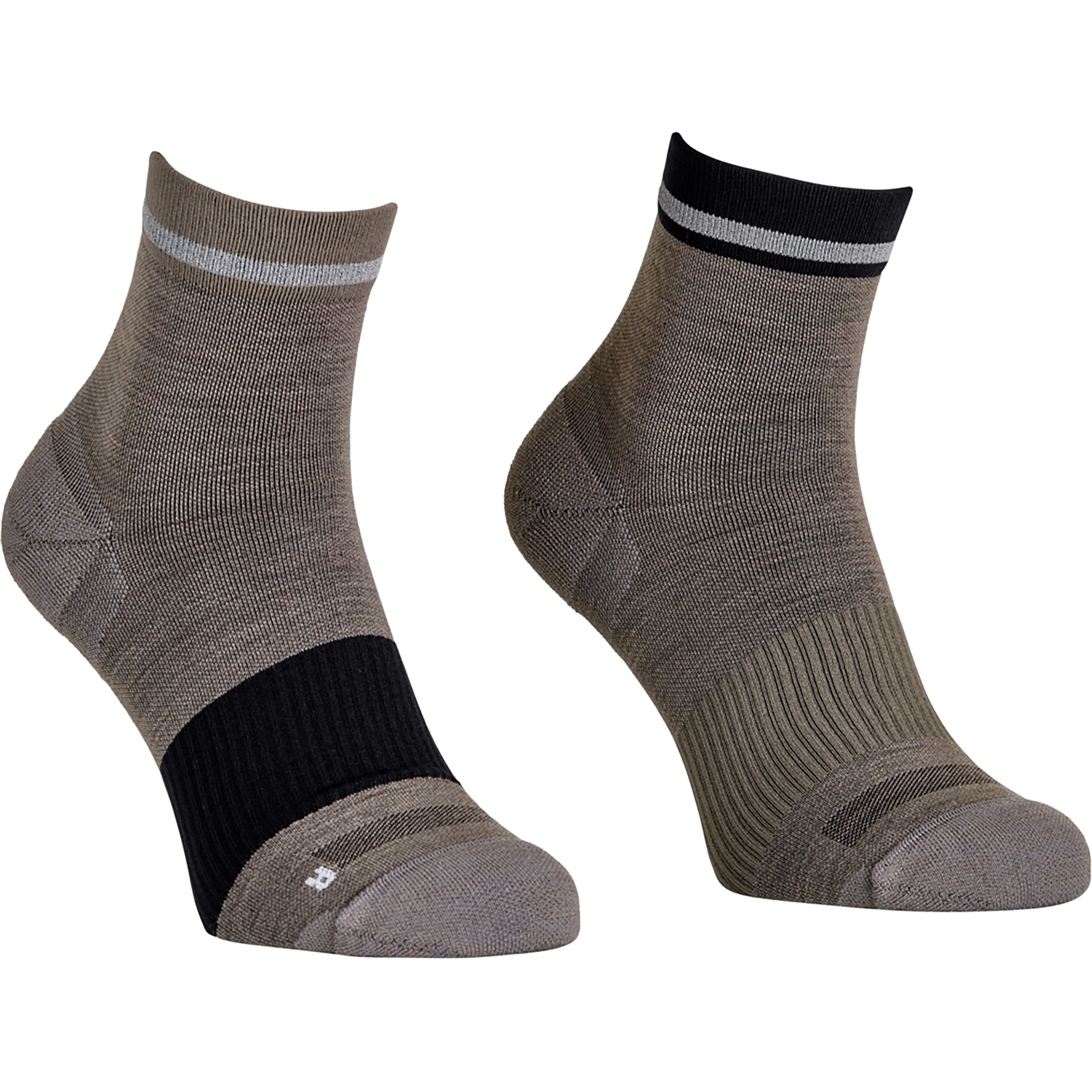 Ortovox MTB Quarter Herren Fahrradsocken braun Größe 42 Mountainbike Elastisch Merinowolle