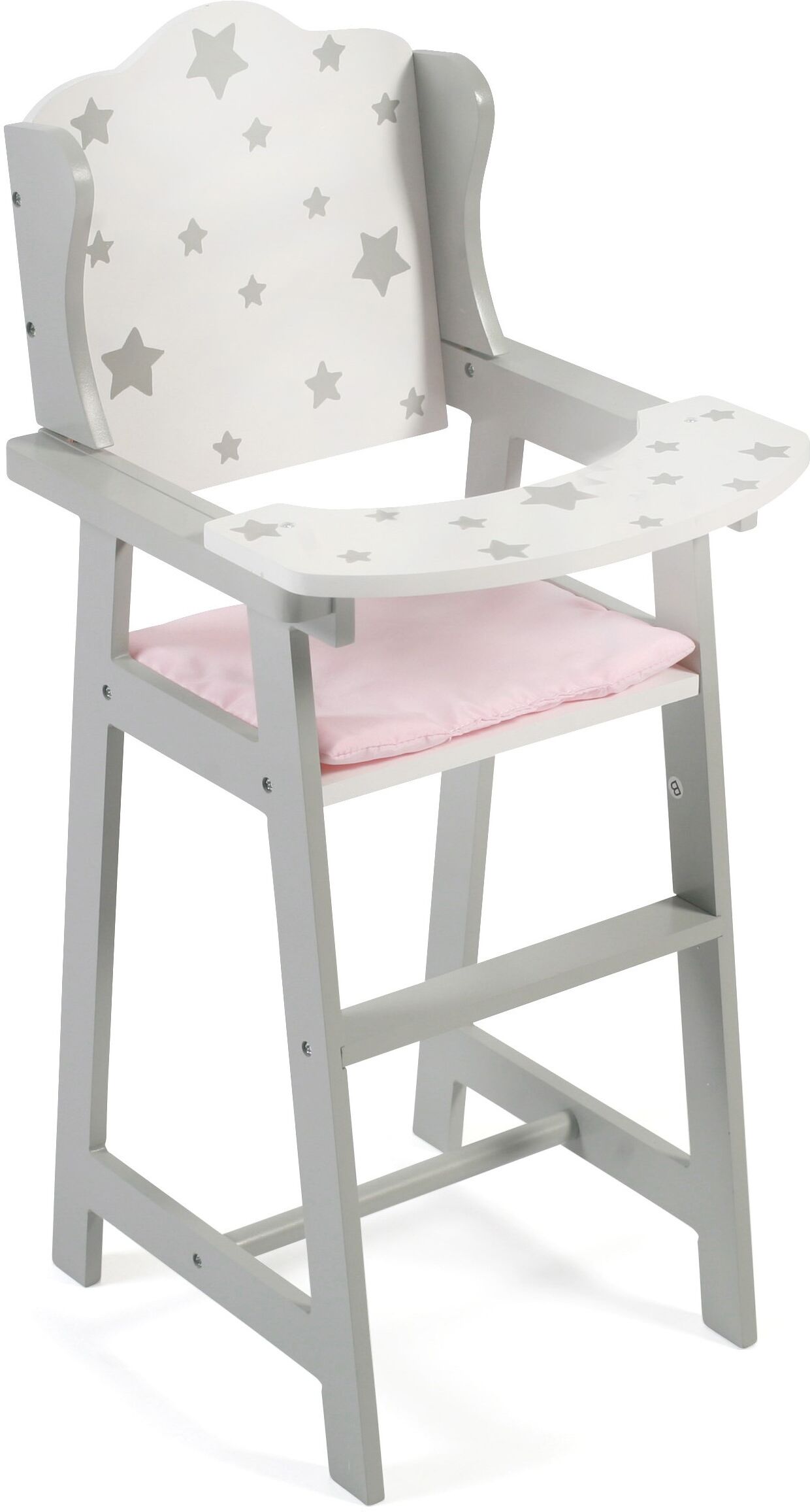 Puppenhochstuhl CHIC2000 "Stars Grau", grau (stars grau), Puppenmöbel, KinderB:30cm H:59cm T:30cm, Puppenhochstuhl, B:30cm H:59cm T:30cm