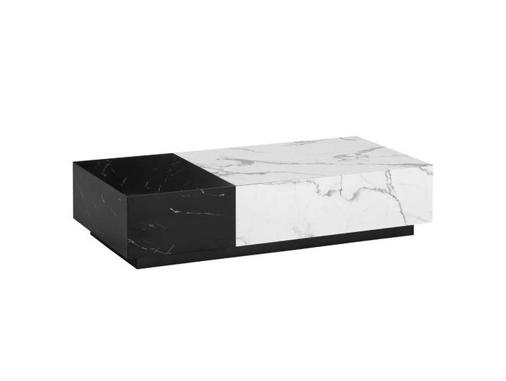 Couchtisch in Marmoroptik mit 2 Schubladen
