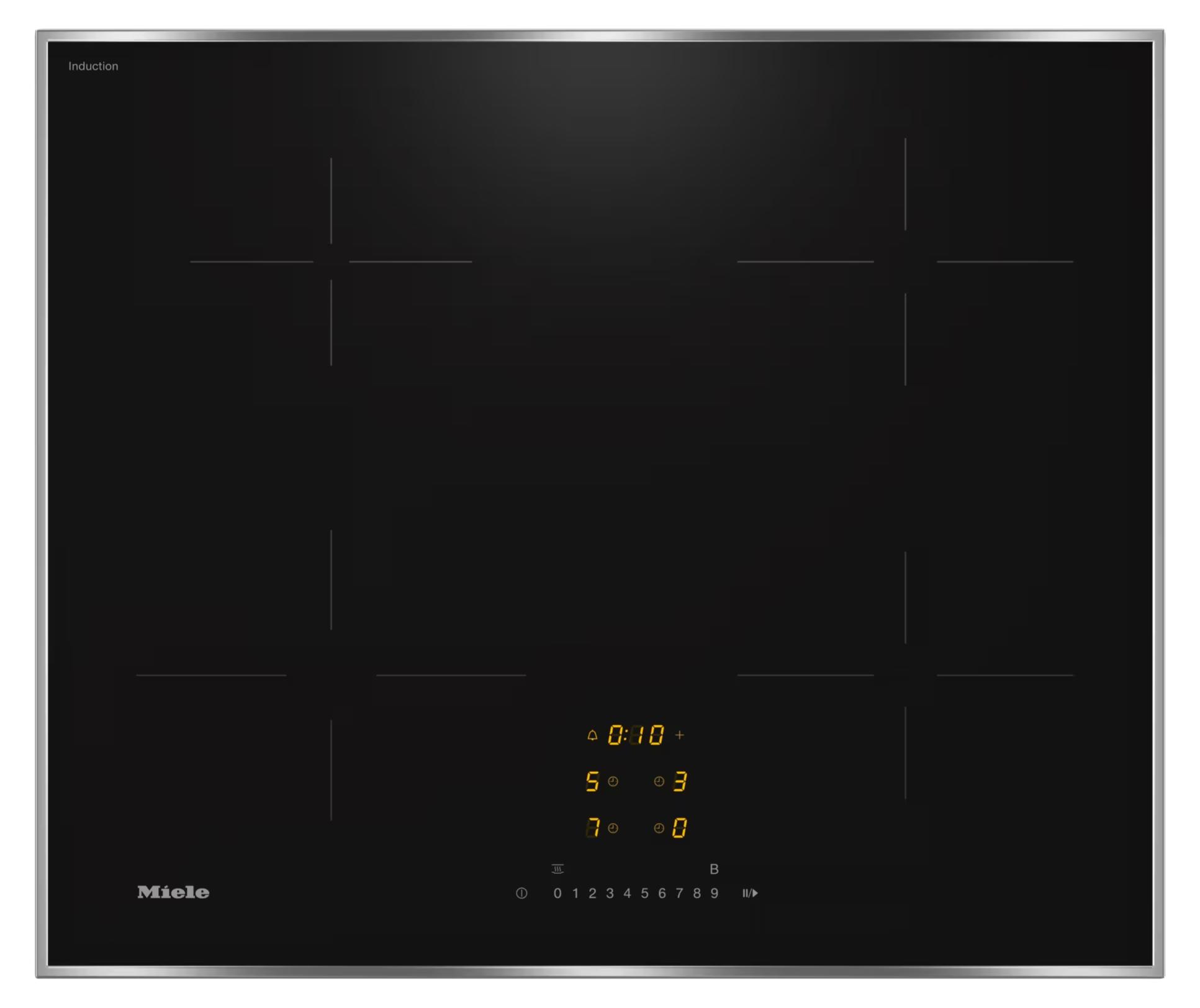 Miele KM 7361 FR, Schwarz, Arbeitsplatte, Zonen-Induktionskochfeld, Glaskeramik, 4 Zone(n), 4 Zone(n)