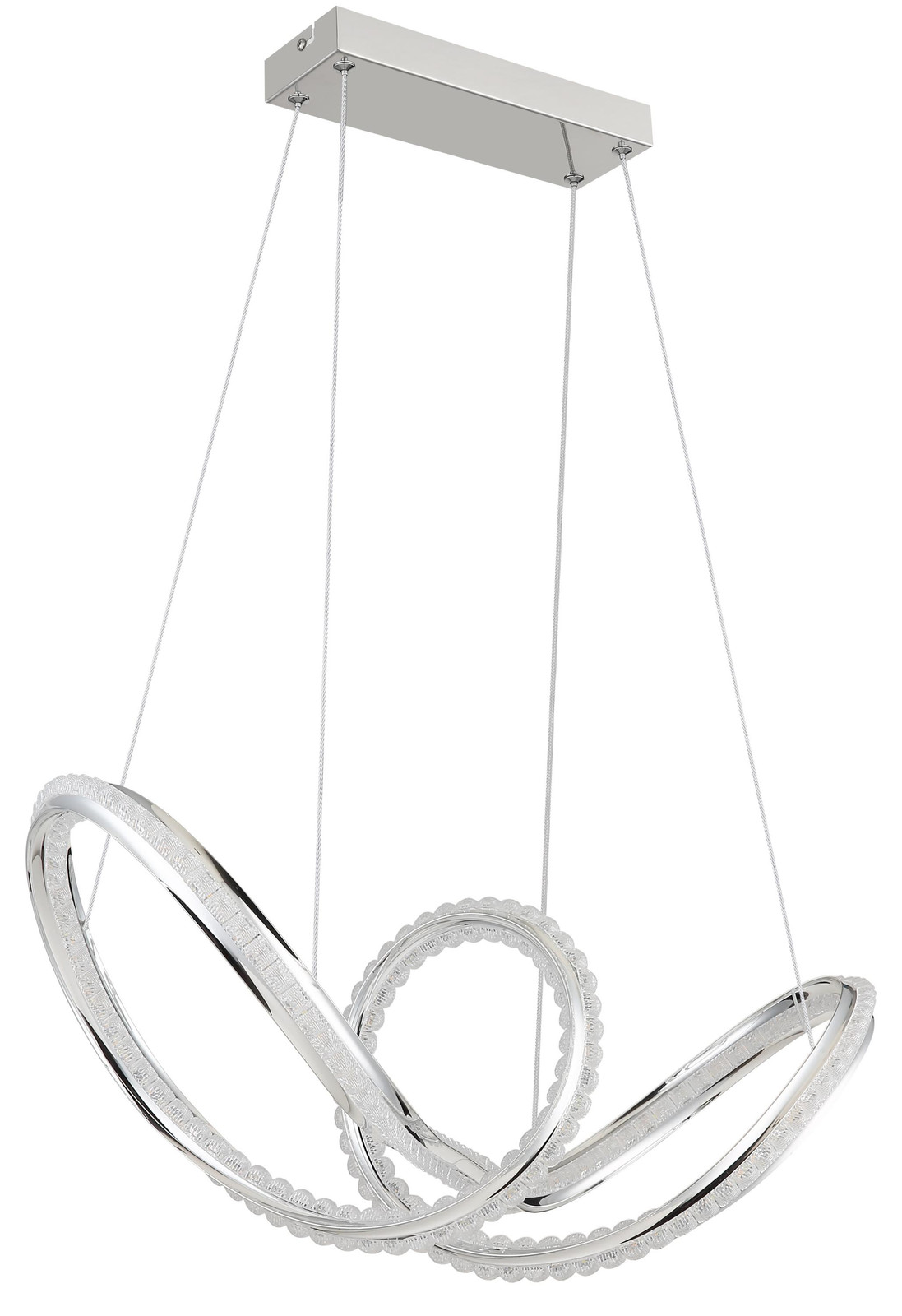 Moderne hanglamp Globo Evangeline chroom zilver