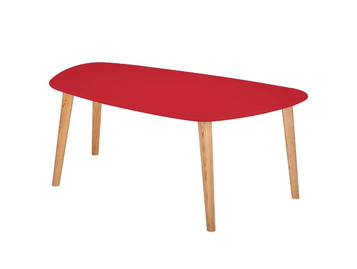 Table basse Endocarp 110 x 45cm Rouge/Rouge