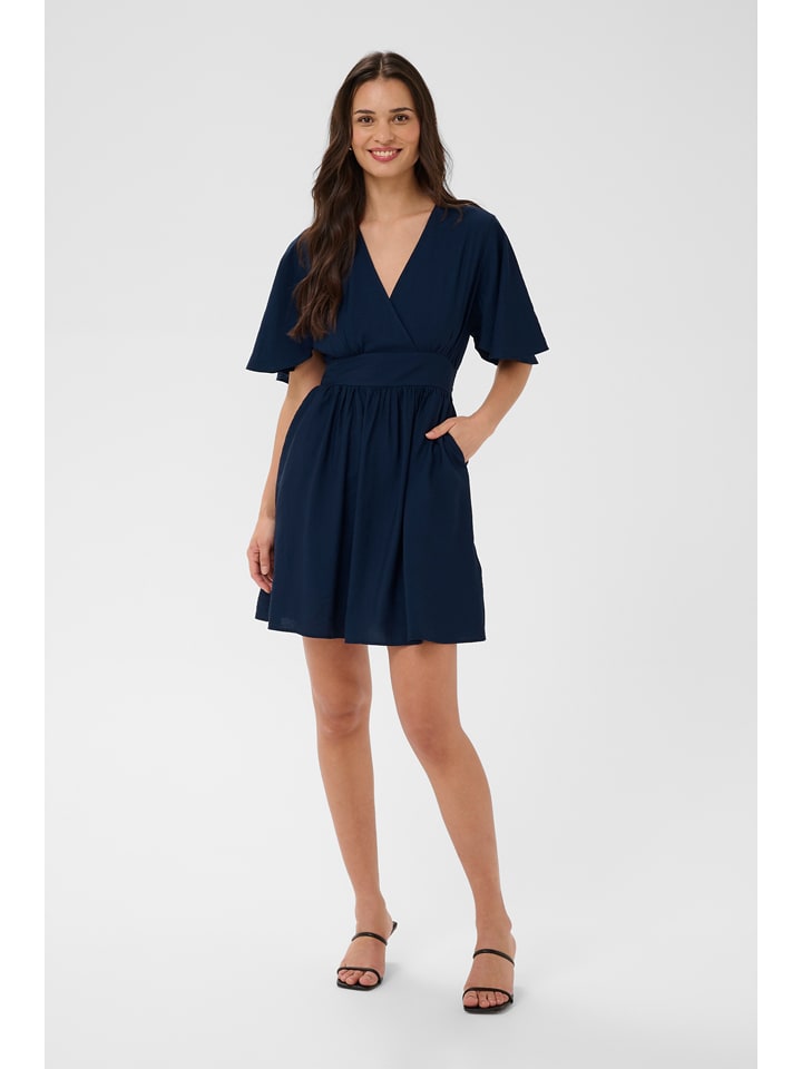 Kaffe Kleid in Dunkelblau - 34