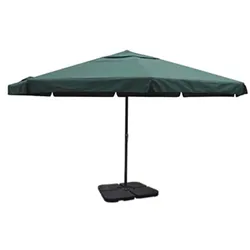Helloshop26 - Aluminium-Sonnenschirm mit beweglichem Fuß Durchmesser: 5 m grün 02_0008736