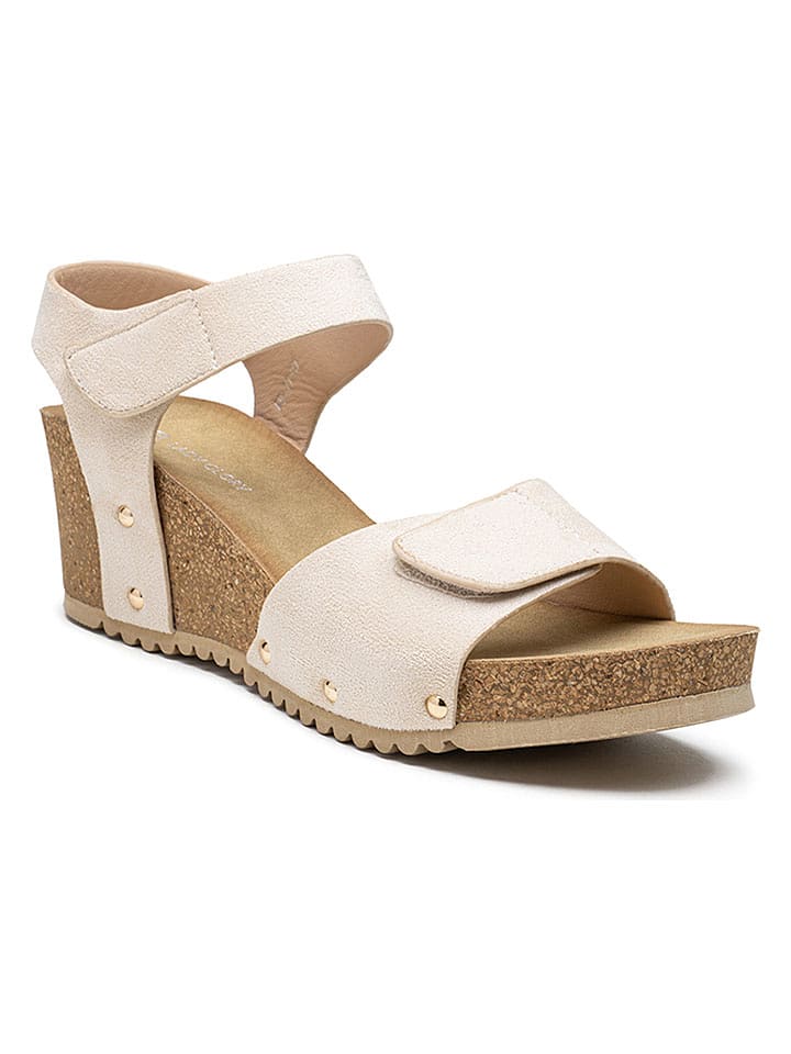 Foreverfolie Keilsandaletten in Beige - 36