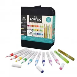Buki: Acryl-Filzstift-Set im Etui – 45-teilig