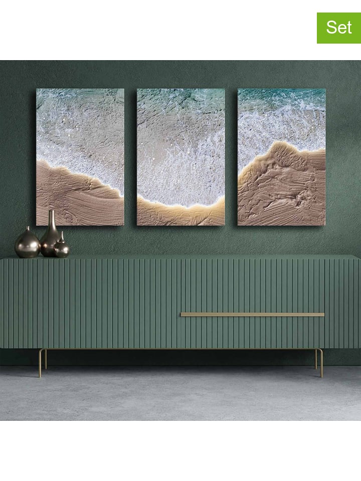 Wallity 3er-Set: Leinwanddrucke - (B)45 x (H)70 cm - onesize