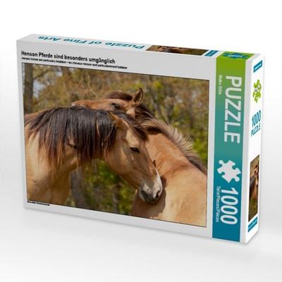 CALVENDO Puzzle Henson Pferde sind besonders umgänglich | 1000 Teile Lege-Größe 64x48cm Foto-Puzzle für glückliche Stunden