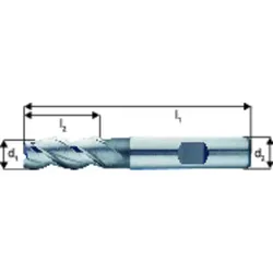 Schaftfräser Alu DIN 844B K HSSE ø8,00mm