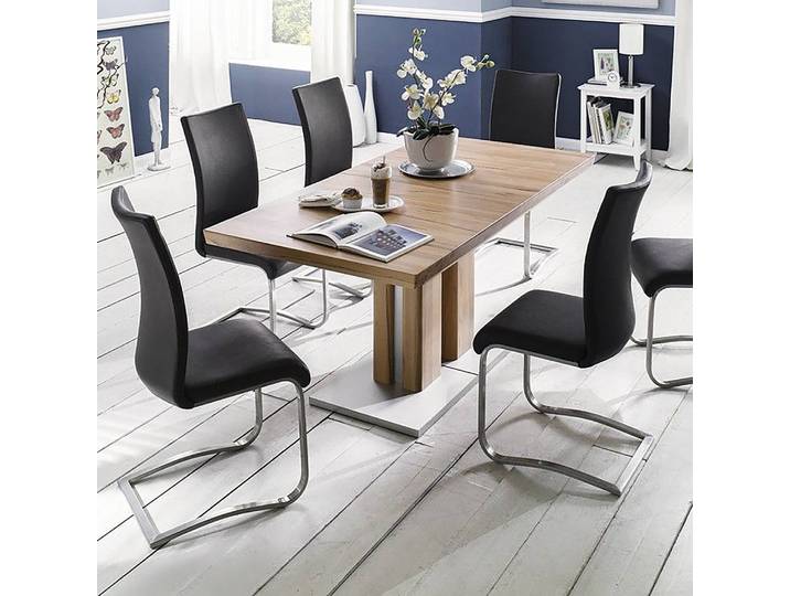 Freischwinger Marco 43 x 103 x 52cm 4er Set Kunstleder Putri: Schwarz Schwarz