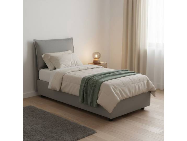 Lit Simple Aren Talamo Italie en Tissu Gris