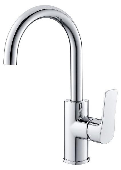 CUBE WAY wastafelmengkraan met zijhendel model CU280 met draaibare uitloop