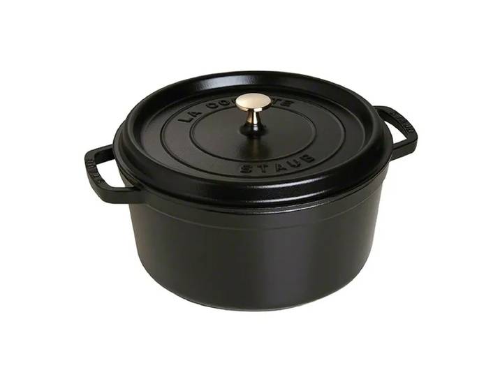 STAUB Cocotte en fonte ronde Staub 6,7 l noir