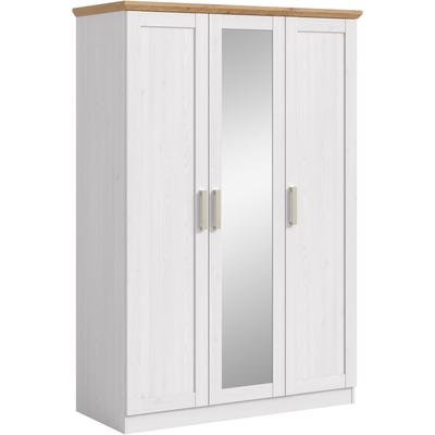 Kleiderschrank HOME AFFAIRE "BAKKE, Kleiderschrank inkl. 1 Kleiderstange", weiß (sibiu lärche nachbildung, artisan eiche nachbildung), B:124cm H:185cm T:54cm, FSC-zertifizierter Holzwerkstoff, Schränke, Kleiderschrank, Kleiderschrank,...
