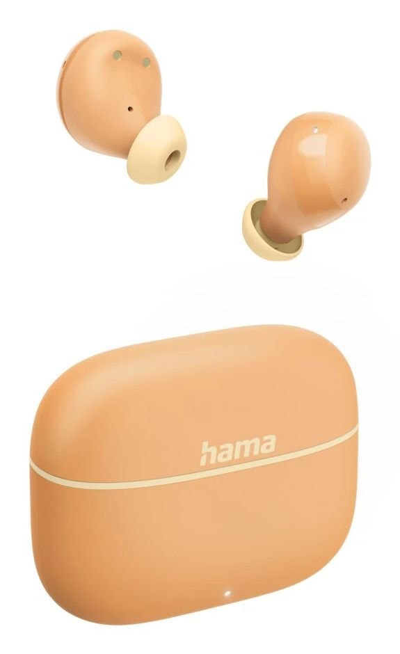 Hama 221763 Freedom Buddy II In-Ear Bluetooth Kopfhörer Kabellos TWS 4 h Laufzeit (Orange) 00221763