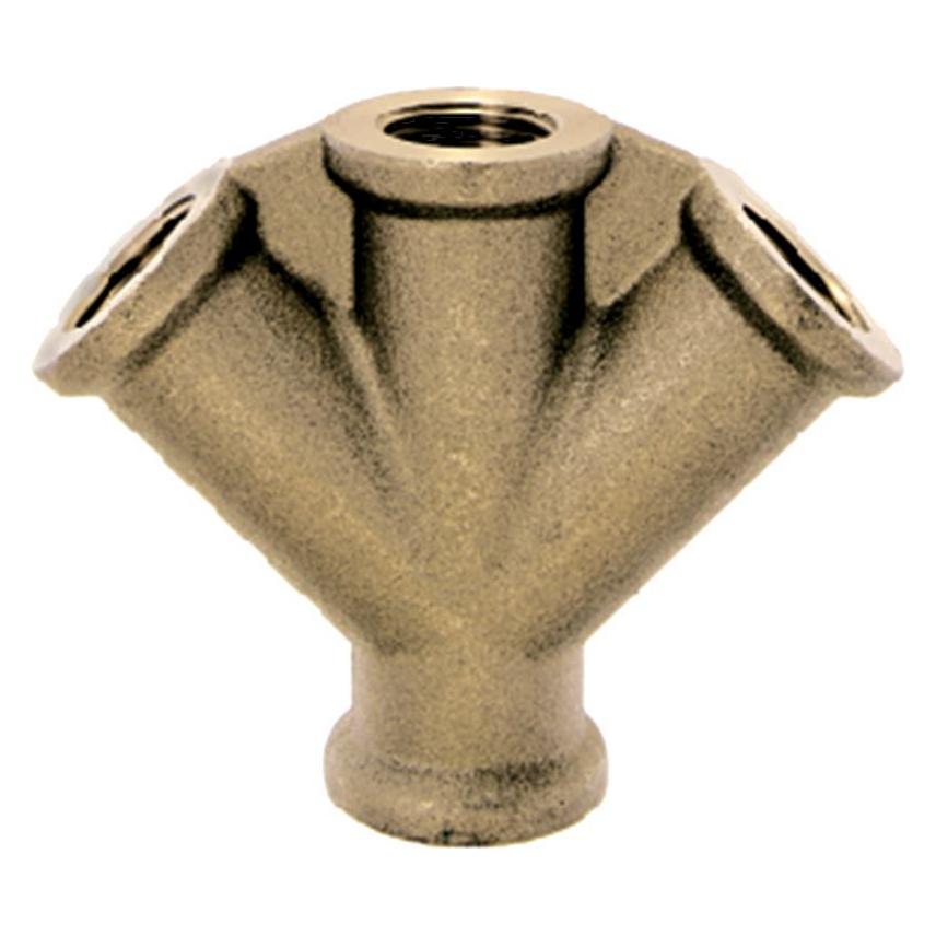 Lüdecke 4-Weg Verteiler für Druckluftkupplungen mit Innengewinde, aus Messing (74846133)