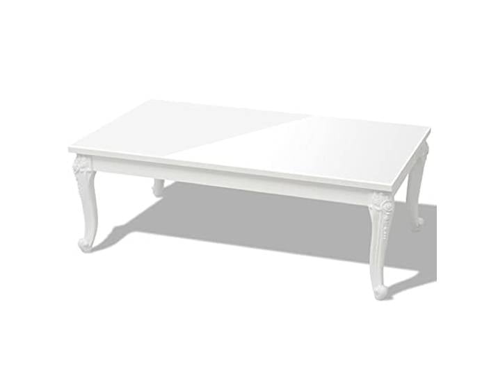 vidaXL Couchtisch Wohnzimmertisch Kaffeetisch Tisch 115×65×42 cm Hochglanz-Weiß