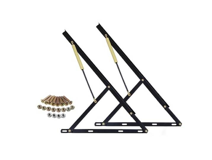 BNGFSDF Bett-Hebemechanismus, 1 Paar Moderne Einfache Bett Lift Mechanismus Heavy Duty Gas(Black,800mm)