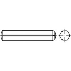TOOLCRAFT TO-5437692 Zylinderkerbstift 10 mm Stahl 25 St.