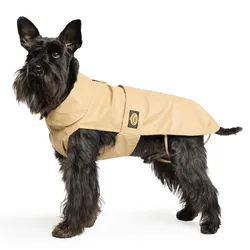 Fashion Dog Hunde-Regenmantel mit Tartan-Futter, beige - 30 cm