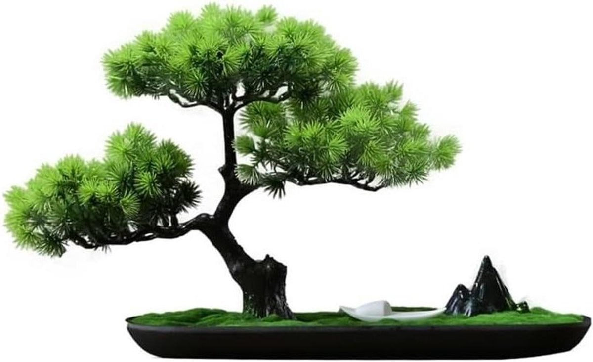 Kunst Bonsaiboom Wigwam Plant Groen - Decoratie voor in huis - 10 x 10 x 10 mm