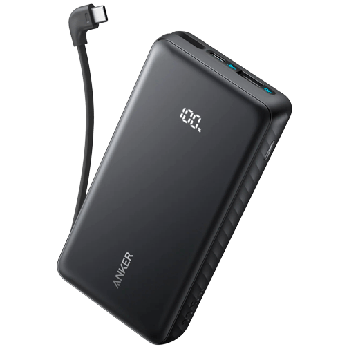 Anker Zolo Schnellladegerät Powerbank 20.000mAh mit USB-C Kabel Schwarz