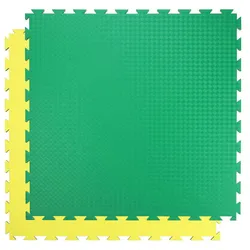 TRENDY SPORT Sportmatte Profi - 100x100x2 cm Grün/Gelb