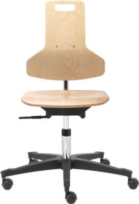 Arbeitsdrehstuhl Industry TEC Profil, Holz, höhenverstellbar, ohne Armlehnen